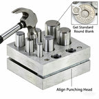 7-Piece Heavy Duty Disc Cutter Punch Set High Carbon Steel Round Jewelry Cutting Tool