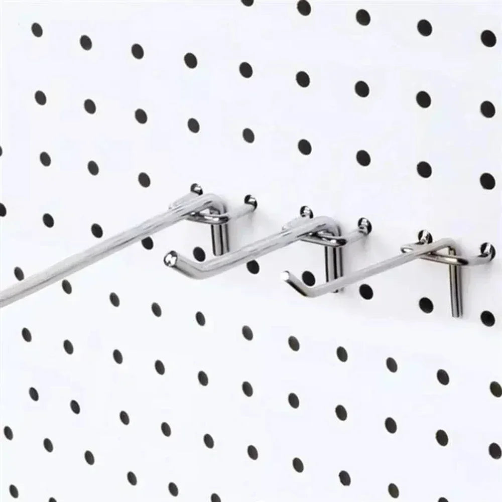 Heavy Duty 100 Piece Pegboard Hook Kit 3.3mm Carbon Steel Tool Storage Hangers for Garage and Workshop