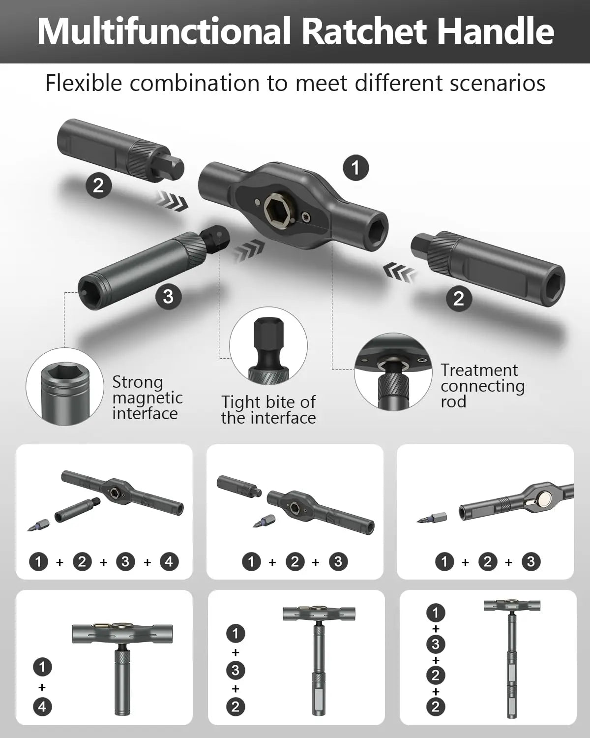 Portable 66-in-1 Ratchet Screwdriver Tool Kit with T-Handle & 40 Bits for Electronics, Bicycle & Home Use