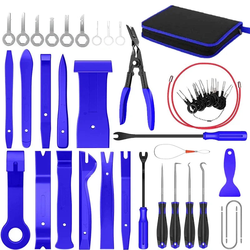 43-Piece Car Trim Removal Tool Set with Storage Bag for Interior Panel, Clip and Dashboard Disassembly
