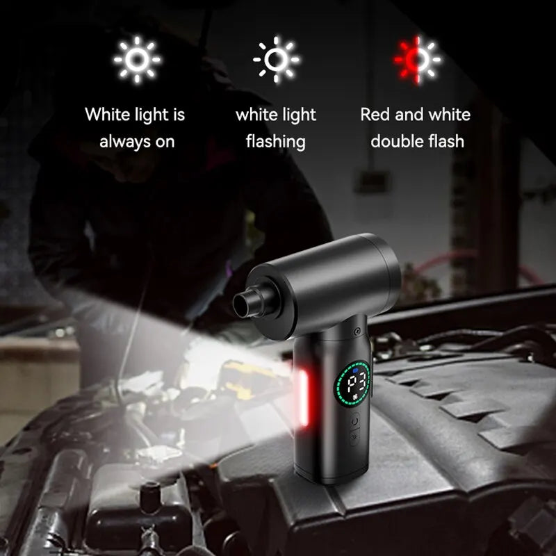Cordless 2-in-1 Air Duster and Inflator with 7500mAh Rechargeable Battery for Keyboard, Computer and Car Cleaning