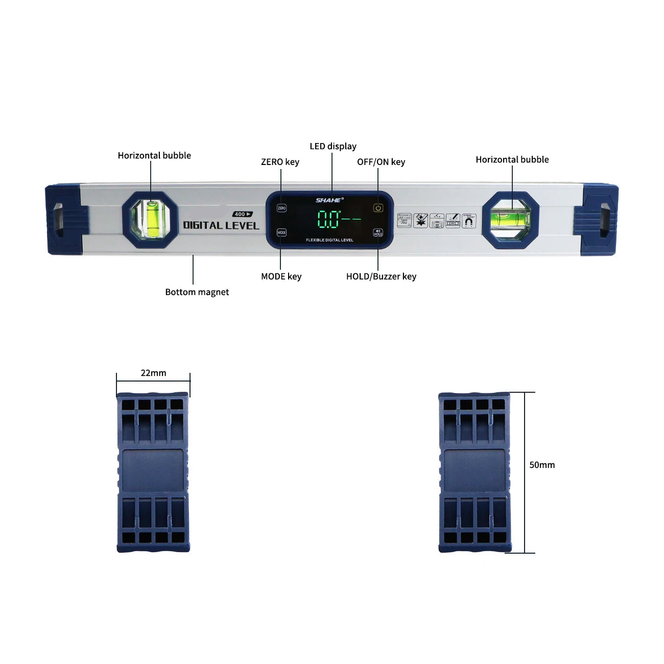 Portable Electronic Angle Finder Protractor Level with LCD Display and Magnetic Base for Construction