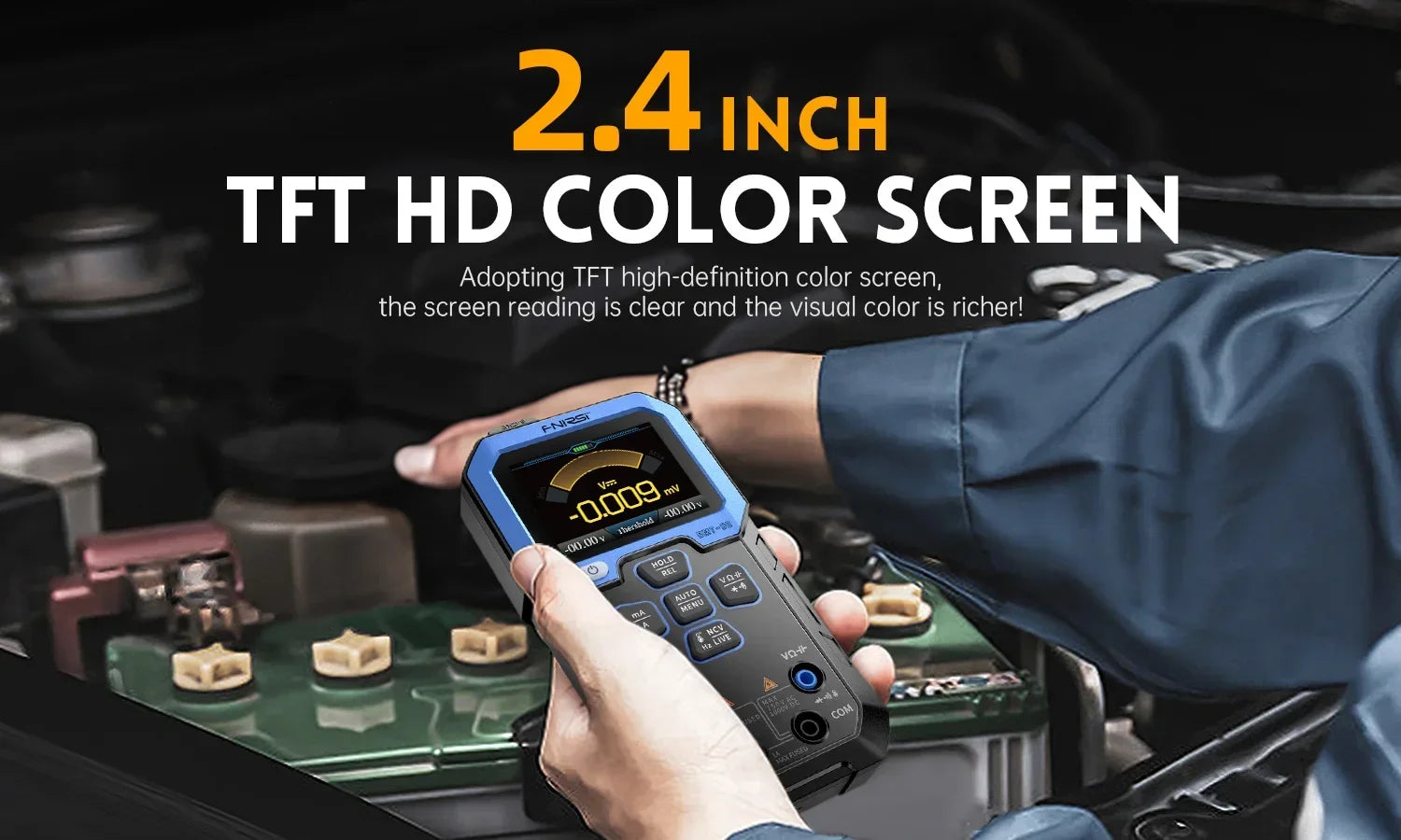 Smart Digital Multimeter 9999 Counts with Auto Range, Voltage Current Tester and Color Display