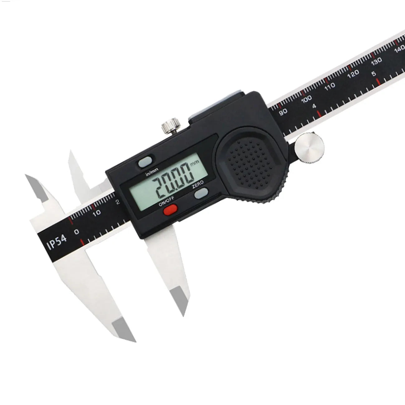 Portable Digital Vernier Calliper Stainless Steel Precision Measuring Tool with LCD Screen 150mm-300mm Range