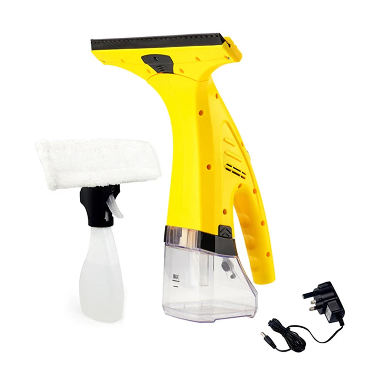 Cordless 3-in-1 Window Vacuum Cleaner with Spray, Wipe & Squeegee for Glass, Mirrors & Tiles