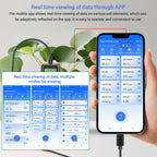 Portable 8-in-1 Soil Tester with USB Mobile Connection for pH EC Moisture NPK and Temperature Monitoring