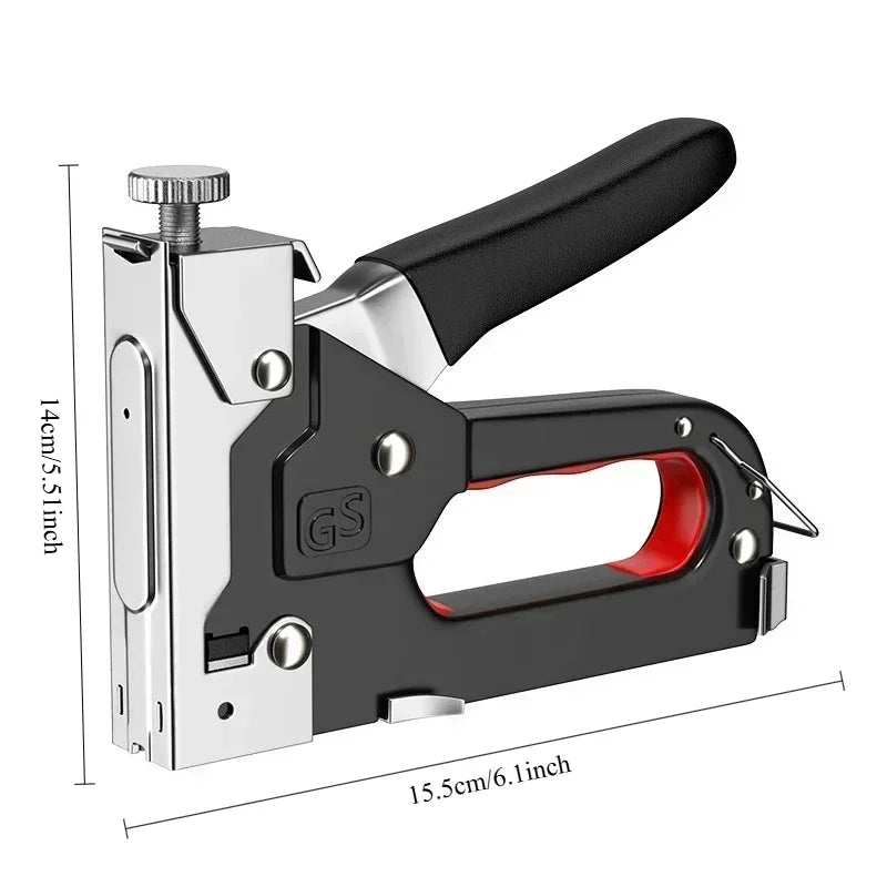Manual Staple Gun for Woodworking and Upholstery Projects Compatible with U/T/N Staples