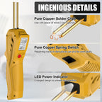 Portable Cordless Plastic Welder 500W Rechargeable Hot Air Welding Gun with 5000mAh Battery