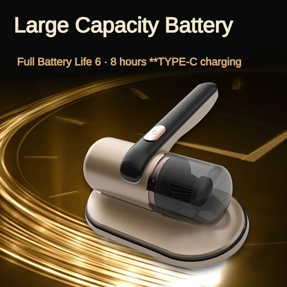 Cordless Handheld Mattress Vacuum Cleaner with UV Light, Rechargeable Portable Dust and Mite Remover