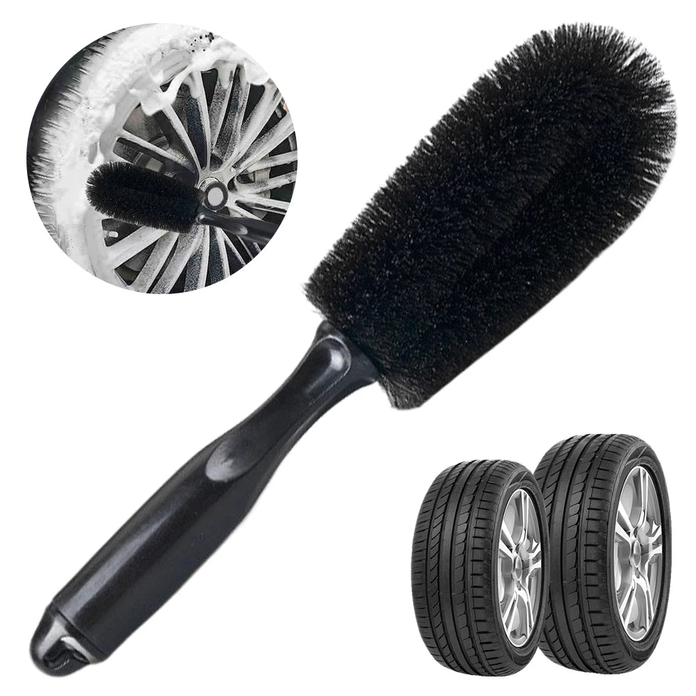 Car Wheel Rim Hub Cleaning Brush Soft Bristle Tire Detail Brush Tire Cleaning Brushes Tools Auto Detailing Washing Tools