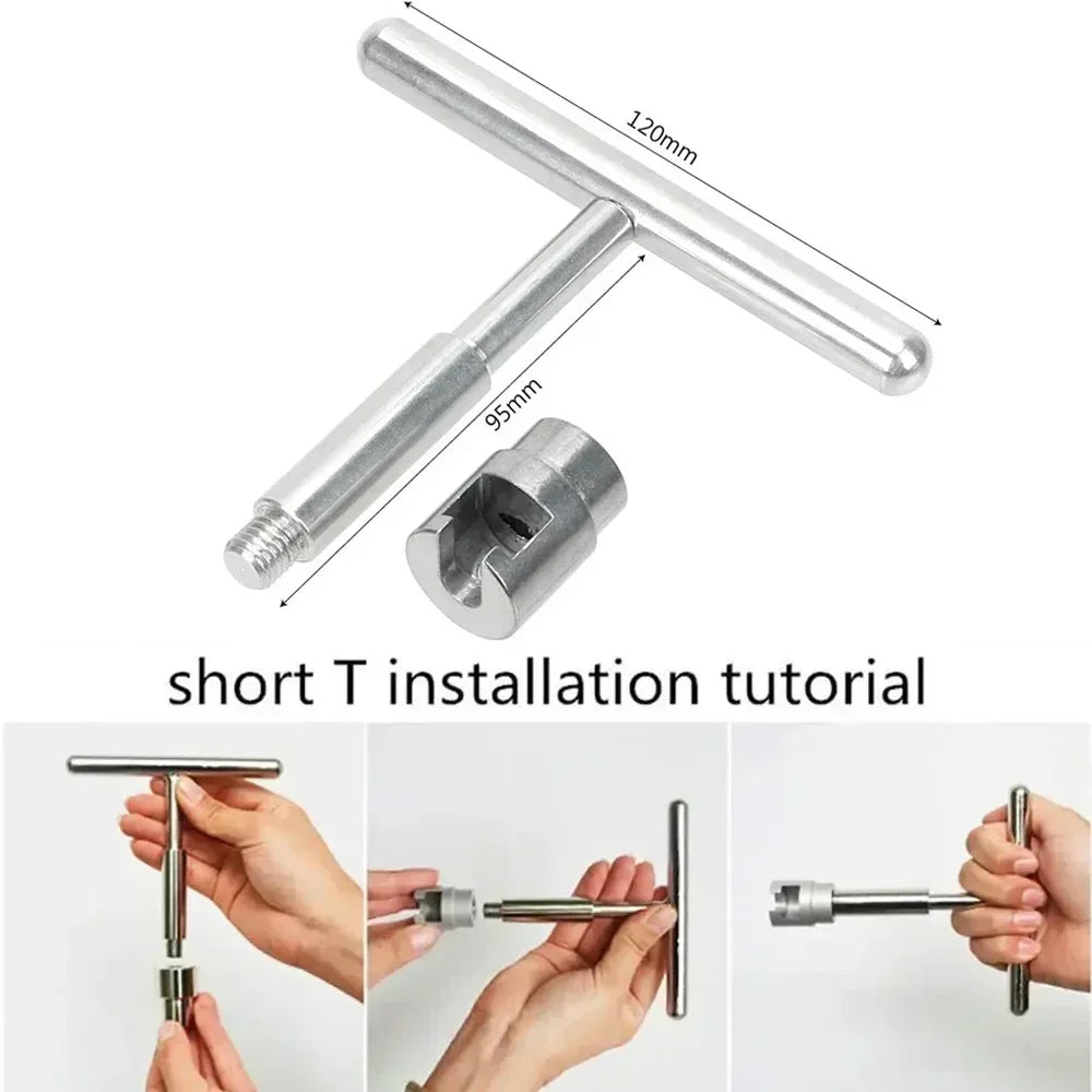 Car Dent Puller Repair Tool Kit M10 Aluminum Alloy T-Bar Slide Puller for Paintless Dent Removal