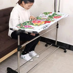 Adjustable Cross Stitch Floor Stand Stainless Steel Embroidery Frame for Needlework and Crafting
