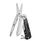 6-in-1 Stainless Steel Multi Tool with Scissors Screwdrivers and Folding Utility Blade Portable Pocket Tool