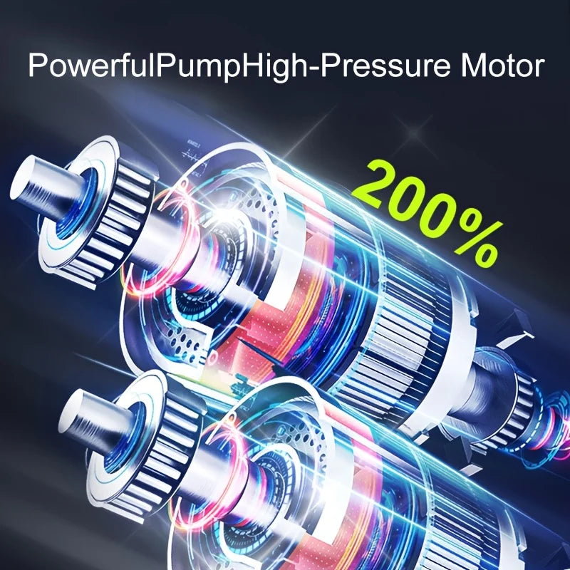 Portable 150 PSI Cordless Air Pump with Digital Display Rechargeable Tire Inflator for Vehicles