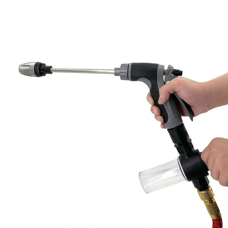 Heavy Duty Garden Hose Spray Nozzle with Adjustable Water Flow for Car Cleaning and Plant Watering