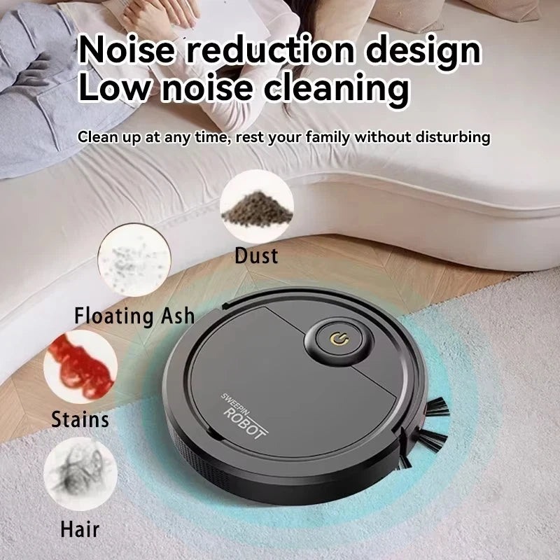 Cordless Automatic Robot Vacuum Cleaner with USB Rechargeable Battery and Brush for Hard Floors