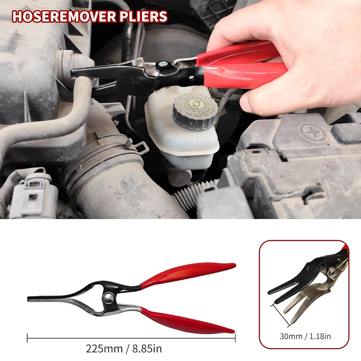 Portable Long Reach Hose Clamp Pliers Carbon Steel Tool for Automotive Fuel Oil Water Hoses