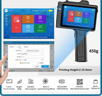 Portable Handheld Inkjet Printer 25.4mm Date Batch Code QR Label Printer with 5 Inch Touch Screen