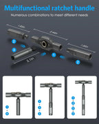Portable 66-in-1 Ratchet Screwdriver Tool Kit with T-Handle & 40 Bits for Electronics, Bicycle & Home Use