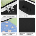 Large Capacity Under Bed Storage Bag Foldable Clothes Organizer with Clear Window Non-Woven Fabric