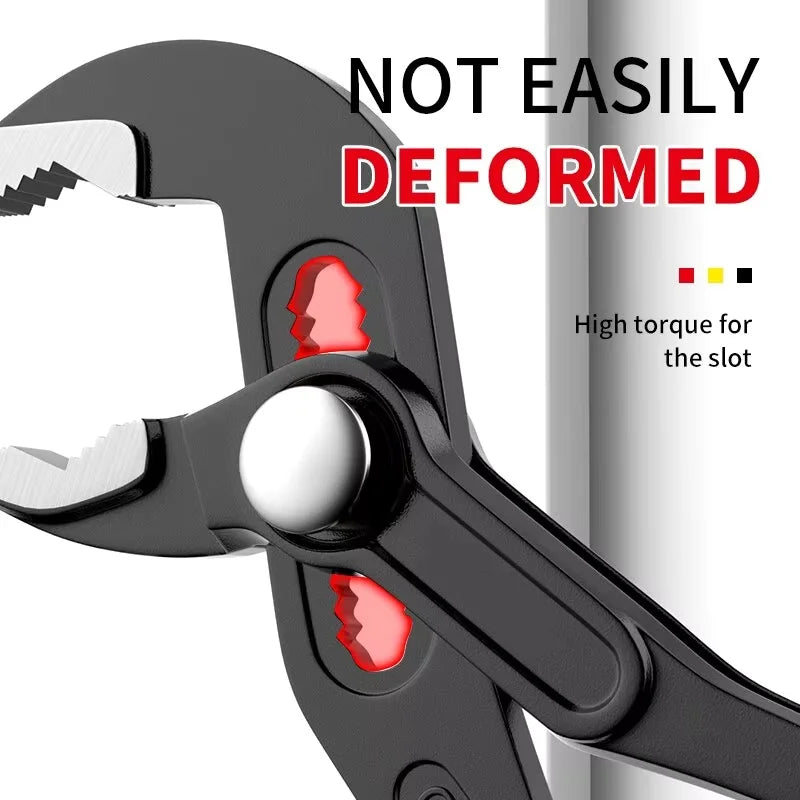 Heavy Duty Quick-Release Water Pump Pliers Adjustable Pipe Wrench Plumbing Hand Tool