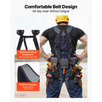 Heavy Duty 22 Pocket Tool Belt with Suspenders Adjustable Utility Pouch for Construction and DIY