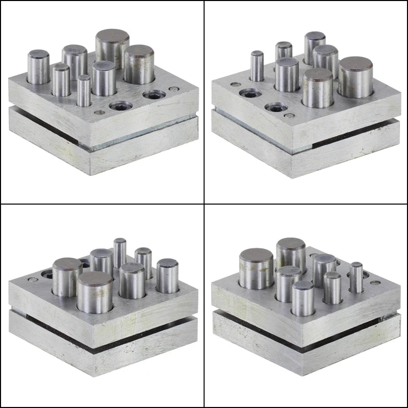 7-Piece Heavy Duty Disc Cutter Punch Set High Carbon Steel Round Jewelry Cutting Tool