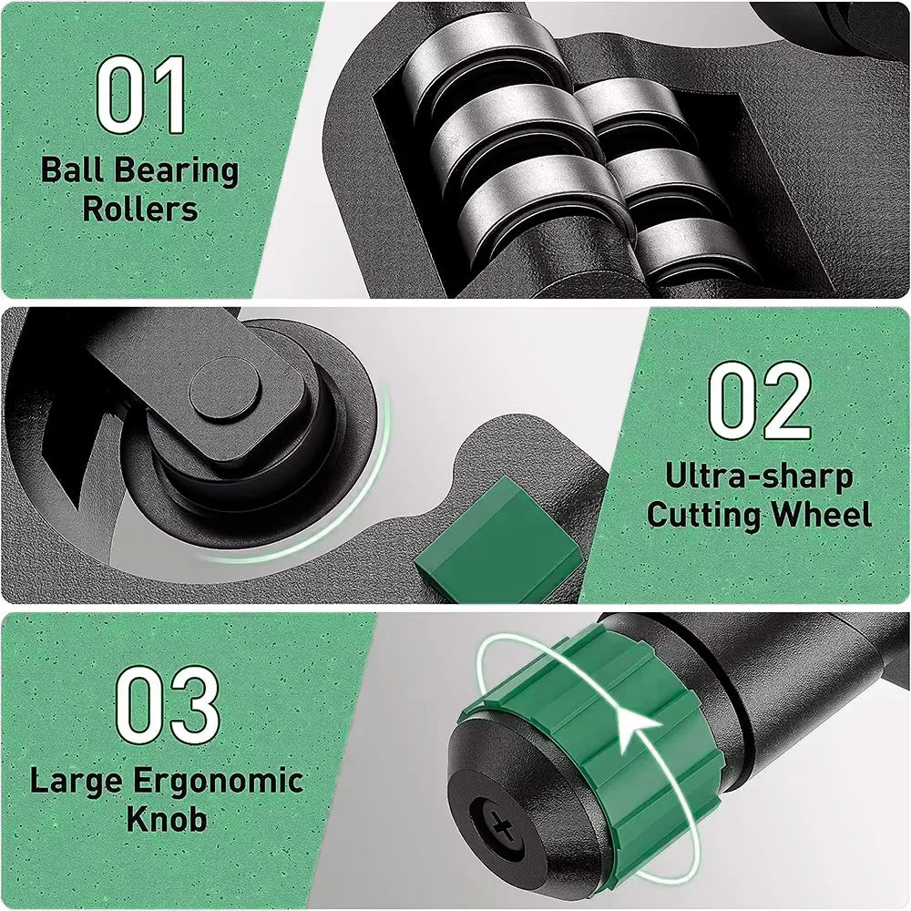 Portable Heavy Duty Pipe Cutter 0.5–5cm Cutting Capacity Alloy Steel Blade Tool for PVC Copper Aluminium Pipes