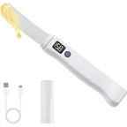 Rechargeable Electric Butter Knife Stainless Steel Blade USB Type-C Charging White