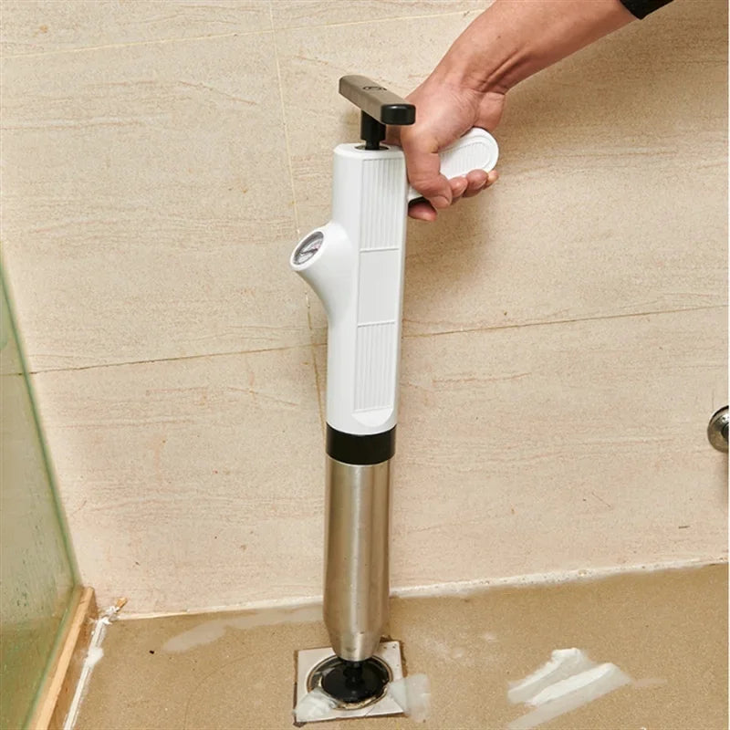 Multi-Purpose Pipe Cleaning Tool with Air Pressure Pump for Toilet Sink and Floor Drain