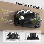 Ski and Snowboard Wall Mount Gravity Lock Storage Rack with TPE Pads and Utility Hook
