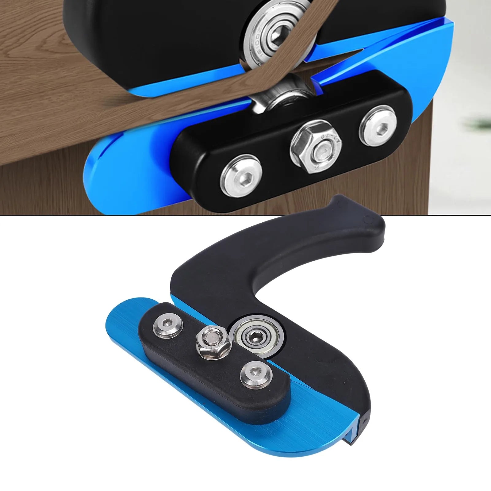 Edges Banding Cutter with U-Shaped Trimmer and Dual Offset Bearings for Woodworking and Laminate Boards