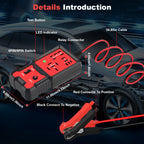 Portable 12V Car Battery Tester with LED Display Automotive Diagnostic Tool for Vehicle Circuits