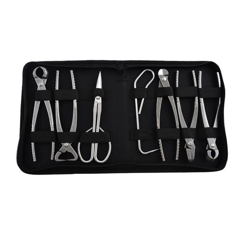 Heavy Duty Bypass Pruners – 7 PC Stainless Steel Garden Branch & Bonsai Trimming Kit with Bag