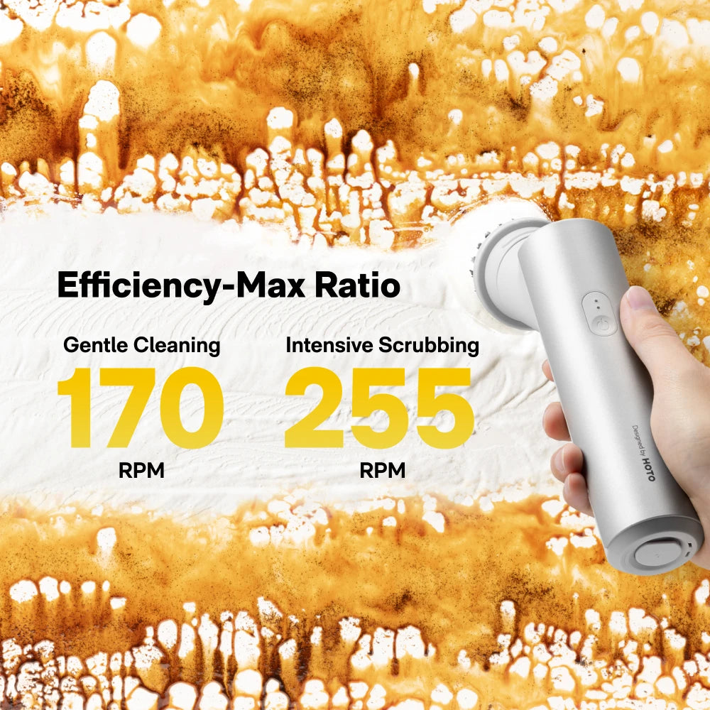 Cordless Electric Spin Scrubber with 9 Brush Heads USB Rechargeable Waterproof Cleaning Brush for Home Use