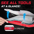 58-Piece Heavy Duty Screwdriver Bit Set with Step Drill, Mini Ratchet Wrench and Bit Holder Case
