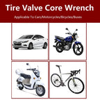 Portable Tire Valve Core Remover Tool with Slotted Handle for Car Bike Bicycle and Motorcycle Tire Repair