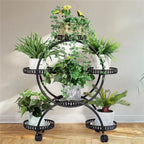 6 Tier Metal Plant Stand with Wheels 6 Pot Holder Rack for Indoor Outdoor Balcony Garden
