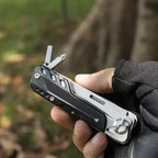 6-in-1 Stainless Steel Multi Tool with Scissors Screwdrivers and Folding Utility Blade Portable Pocket Tool