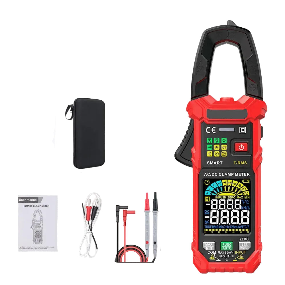 Heavy Duty Digital Clamp Meter Multimeter with True RMS AC DC Measurement NCV Temperature Tester