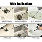 Portable Manual Drain Auger Pipe Cleaner with Flexible Steel Cable for Kitchen Sink, Bathroom and Sewer