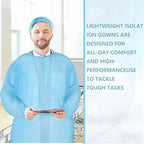 Disposable Waterproof Non-Woven Work Gowns 10 Pack Lightweight Green Cover Gowns