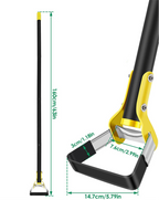 Stainless Steel Stirrup Garden Hoe with Long Handle Push Pull Weeding Tool for Garden Lawn Yard