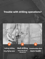 Drill Dust Collector Attachment Heavy Duty 35ml Visual Dust Box for Wall Drilling Tasks