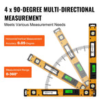 Heavy Duty Aluminum Digital Level 600mm Magnetic Angle Measuring Tool with LCD Display