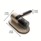 Cordless Handheld Mattress Vacuum Cleaner with UV Light, Rechargeable Portable Dust and Mite Remover