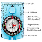 Waterproof Hiking Compass with Map Reading Magnifier and Lanyard for Outdoor Navigation