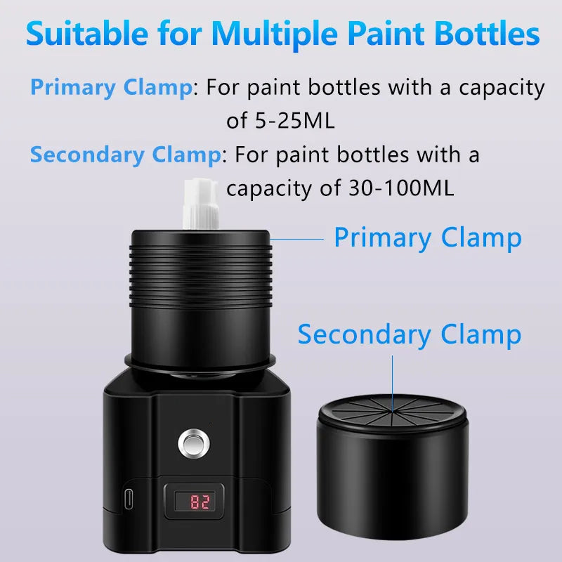 Cordless Automatic Paint Shaker for Model Paints and Ink Portable Hands-Free Mixing Machine with Auto Shut Off