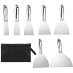 Heavy Duty Stainless Steel Scraper Putty Knife Set 7Pcs with Storage Bag