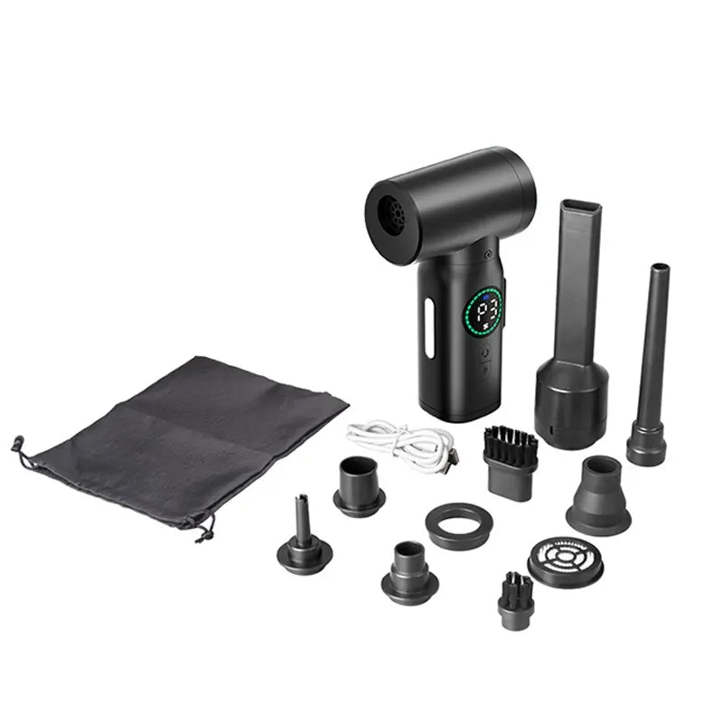 Cordless 2-in-1 Air Duster and Inflator with 7500mAh Rechargeable Battery for Keyboard, Computer and Car Cleaning